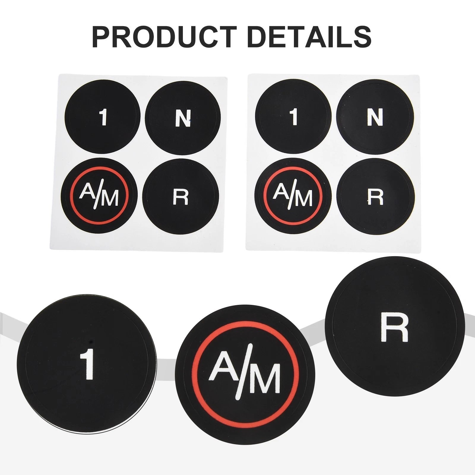 Gearbox Button Repair Decals Stickers for FIAT 500 (2012–2019)