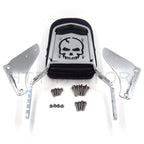 Skull Sissy Bar with Backrest & Leather Pad for Honda Shadow Ace 1100 (1997–2003)