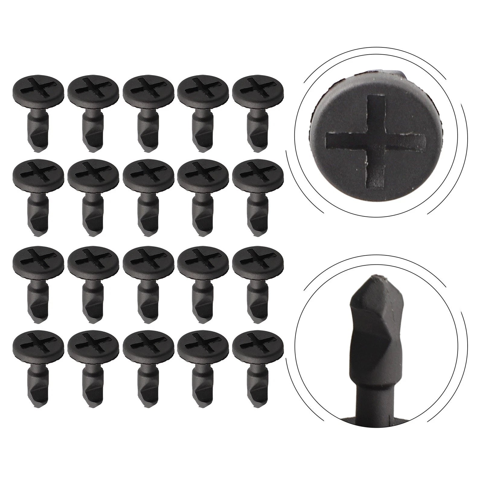 Set of 20 Direct Replacement Plastic Panel Clips for Cayenne