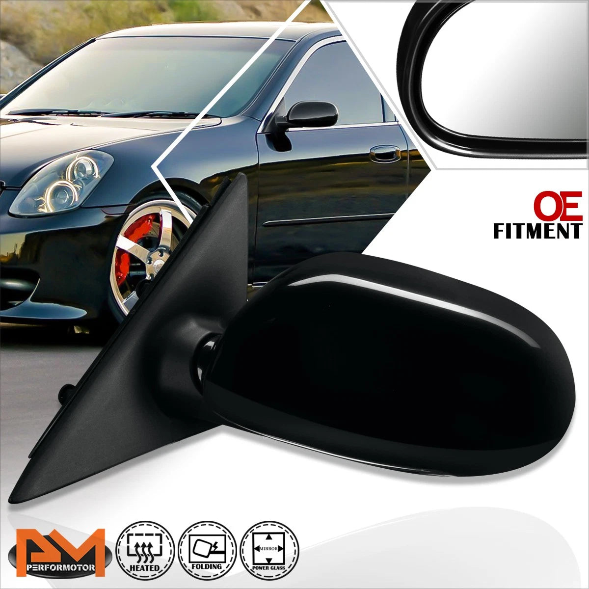 Powered Heated Side Rear View Mirror for Infiniti G35 Sedan (2003–2006)