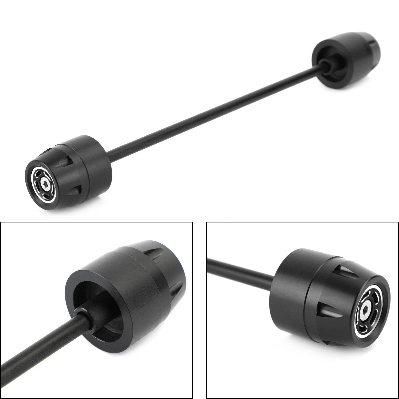 Rear Axle Fork Sliders Crash Bobbins Black for Ducati Scrambler (All Models)