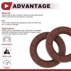 2X Oil Seal Rotary Shaft Seal FKM Rubber 35x56x8mm for Various Models 