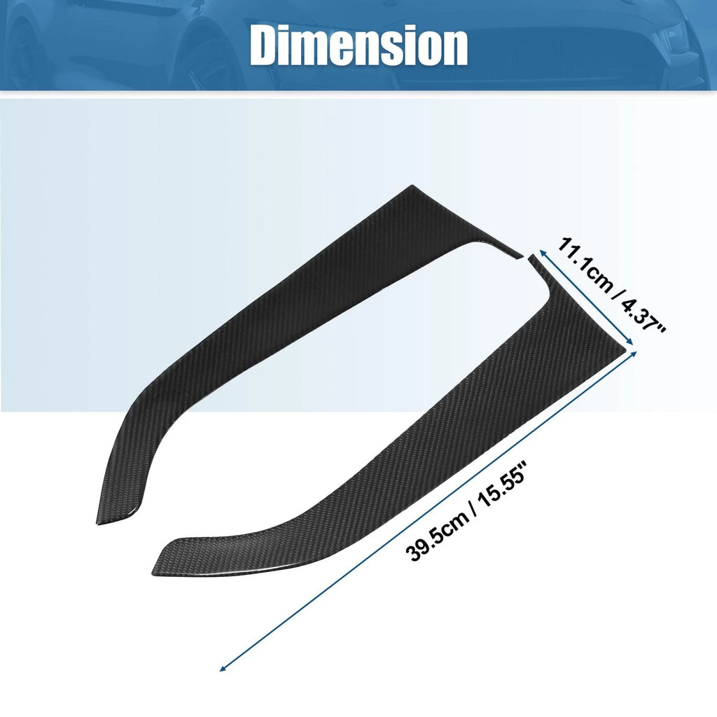 2X Door Panel Guard Protector Stickers for Ford Mustang (2015–2022) Black