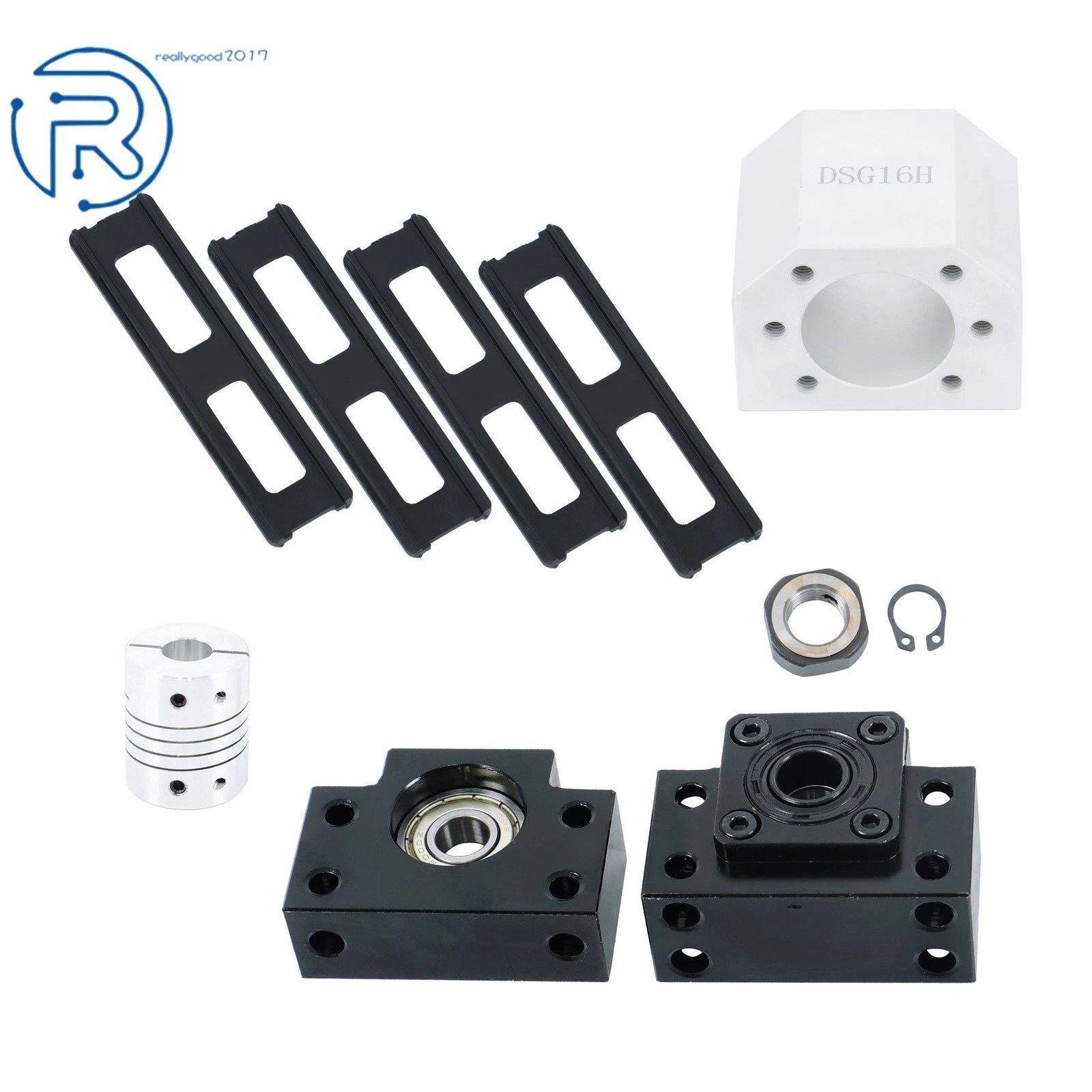 Set of 2 Linear Guide Rails and Ballscrew for Make Model