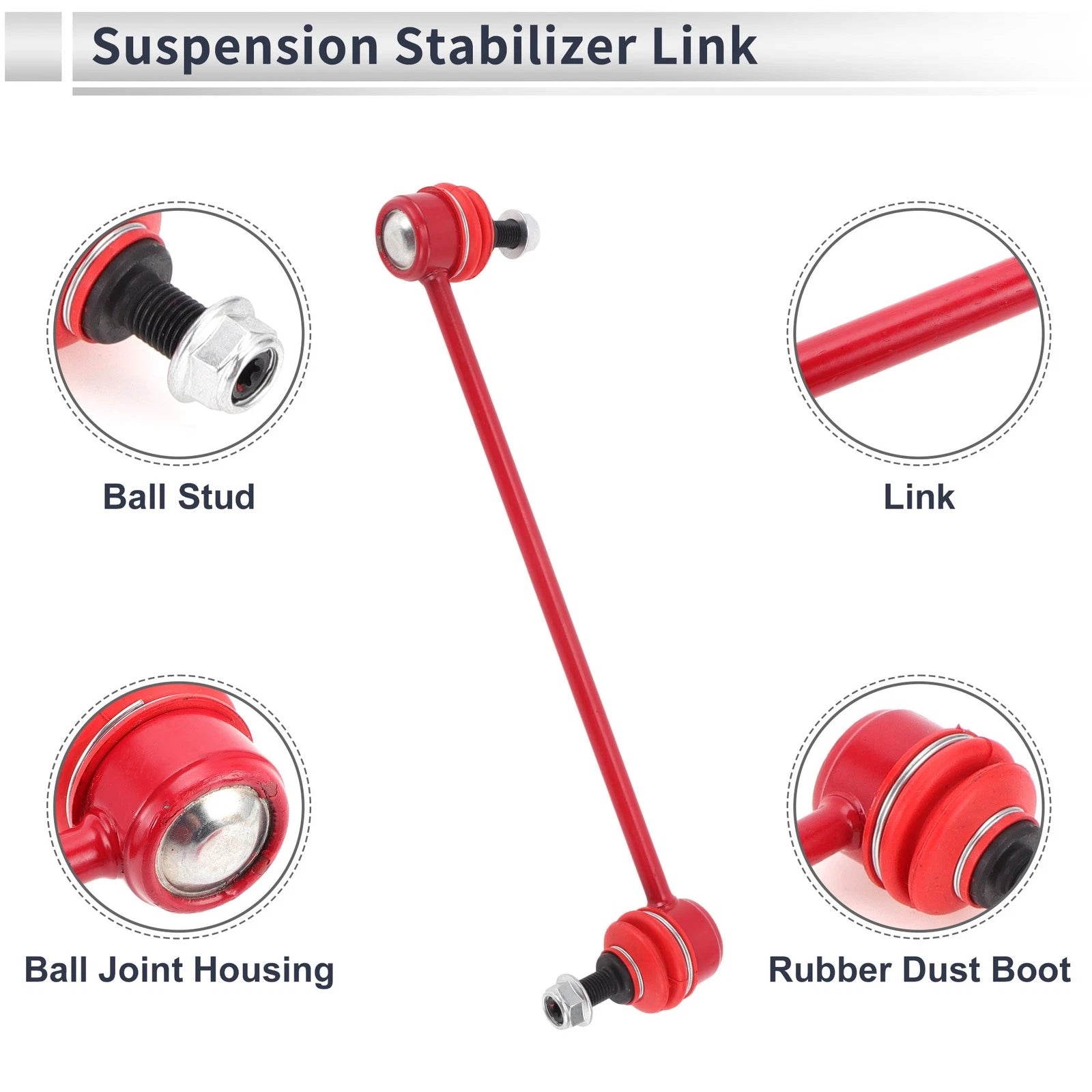 Front Stabilizer Bar Links with 2 Pcs Bushing for Jeep Patriot (2007–2017) No.K80258
