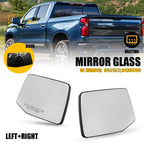 2X Heated Mirror Glass for Silverado 1500, Sierra 1500 (2019–2023)