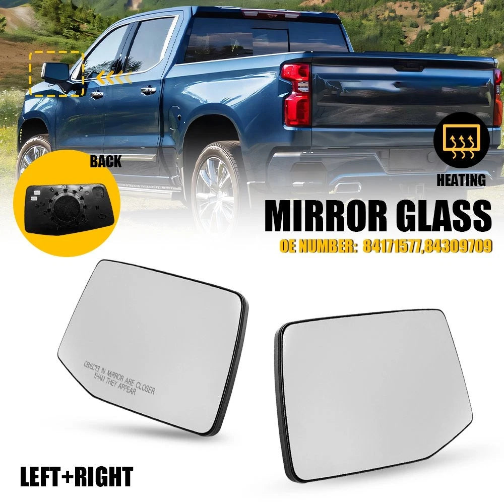 2X Heated Mirror Glass for Silverado 1500, Sierra 1500 (2019–2023)