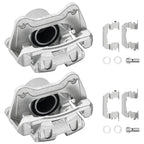 Front Brake Calipers Pair w/ Brackets for Hyundai Sonata, Kia Optima (2019)