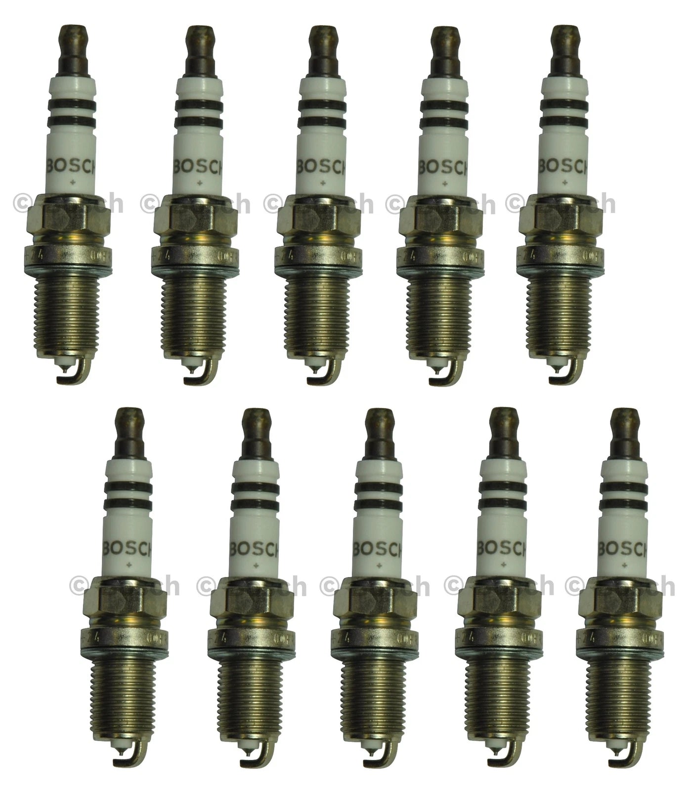 Set of 10 Spark Plugs FR6KPP332S for Audi R8 5.2L V10 (2011–2012)