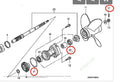 Lower Unit Seal Kit for Honda 8/9.9/10/15/20HP (91252-ZW9-003, 91251-935-004)