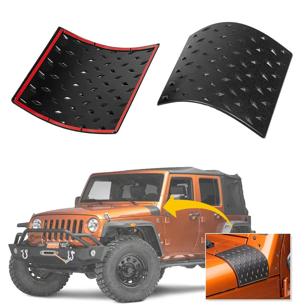 Cowl Body Armor Cover Trim for Jeep Wrangler JK (2007–2018) 2X