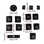 Car Front Door Armrest Window Switch Button Covers Set for Mercedes-Benz