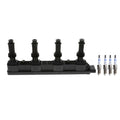 Bosch Ignition Coil & 4 Iridium Spark Plugs for Chevrolet Volt (2011–2019)