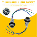 2 Front Turn Signal Light Socket Connectors for Honda Civic
