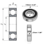 Deep Groove Ball Bearing 6310DDU for Scooter Skateboard (50x110x27mm)
