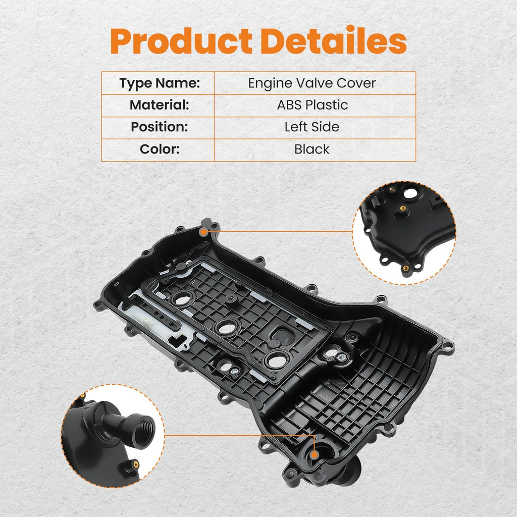 Left Engine Valve Cover Kit for Toyota Tacoma (2016-2023)