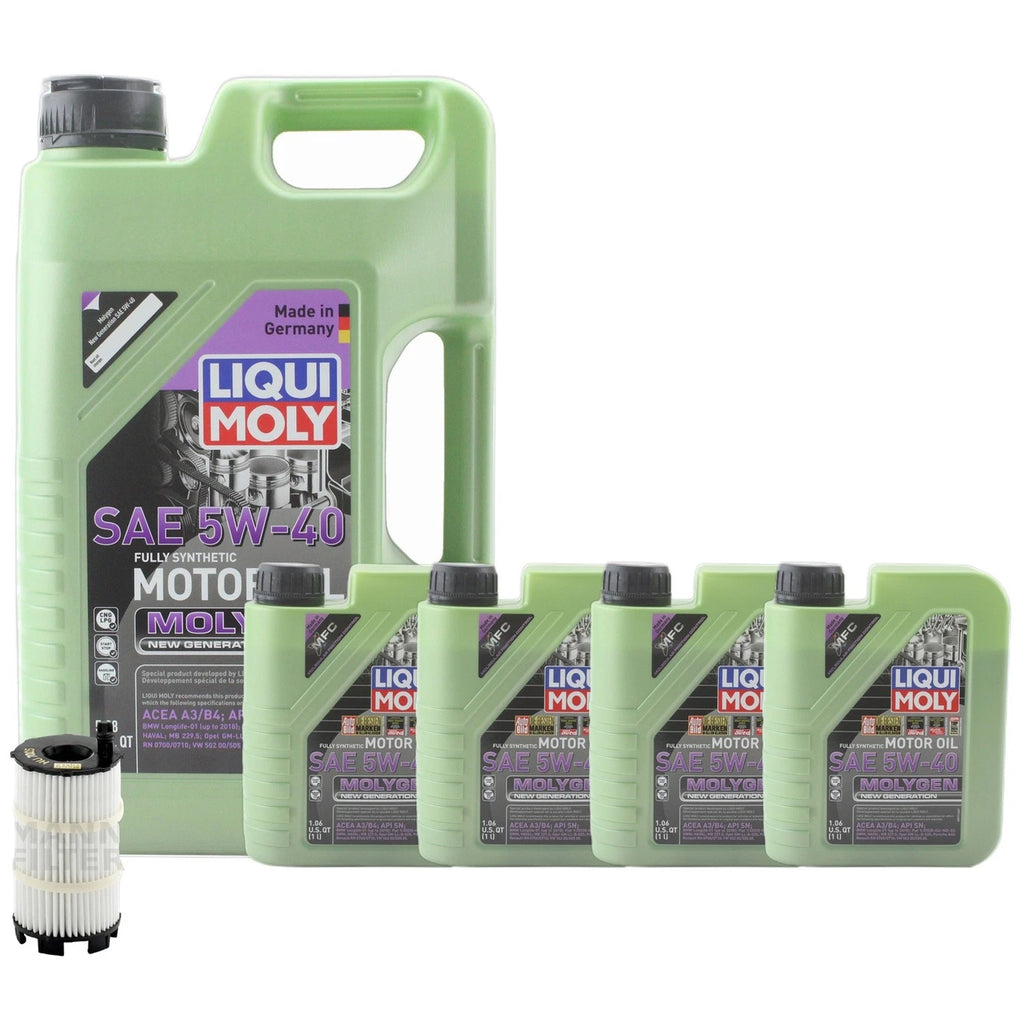Liqui Moly Molygen 5W-40 Engine Oil Change Kit for Audi R8, S5 & VW Touareg (2010–2023)