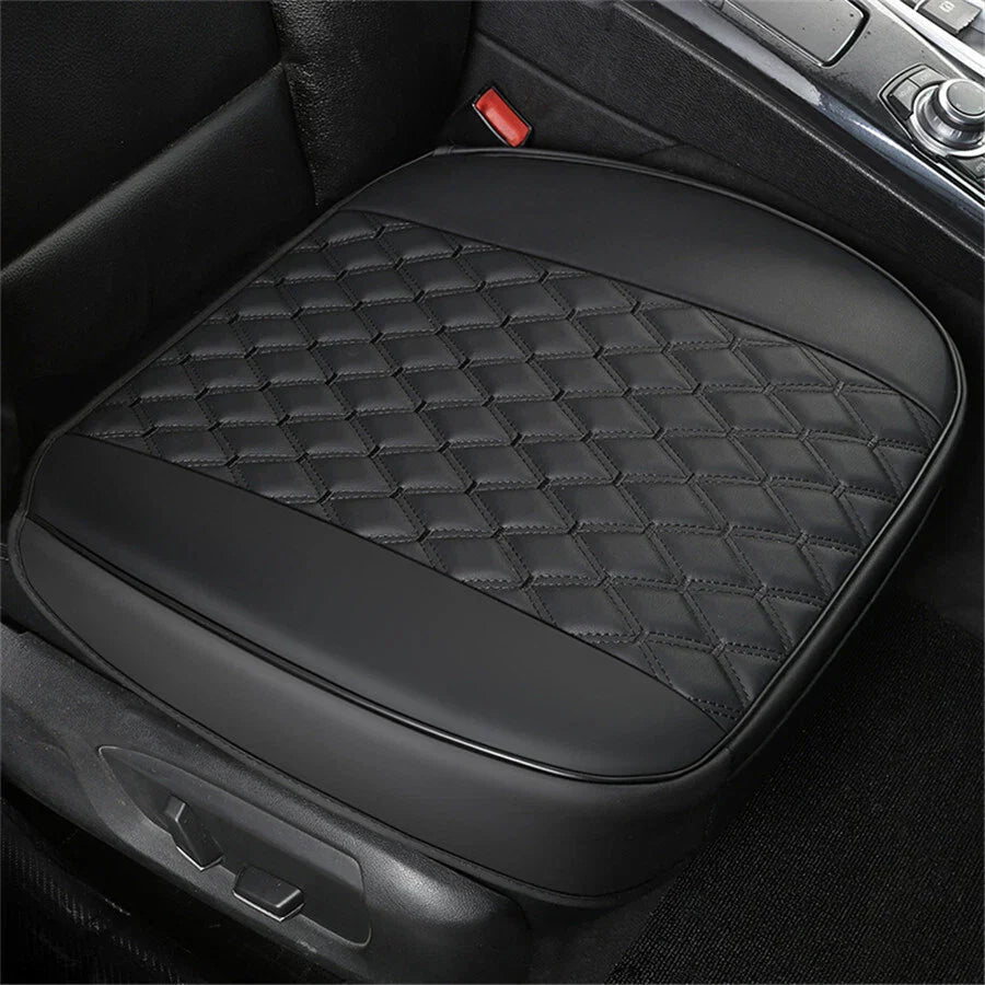 Front Seat Cover Cushion for Universal Car - Breathable PU Leather Black (N/A)