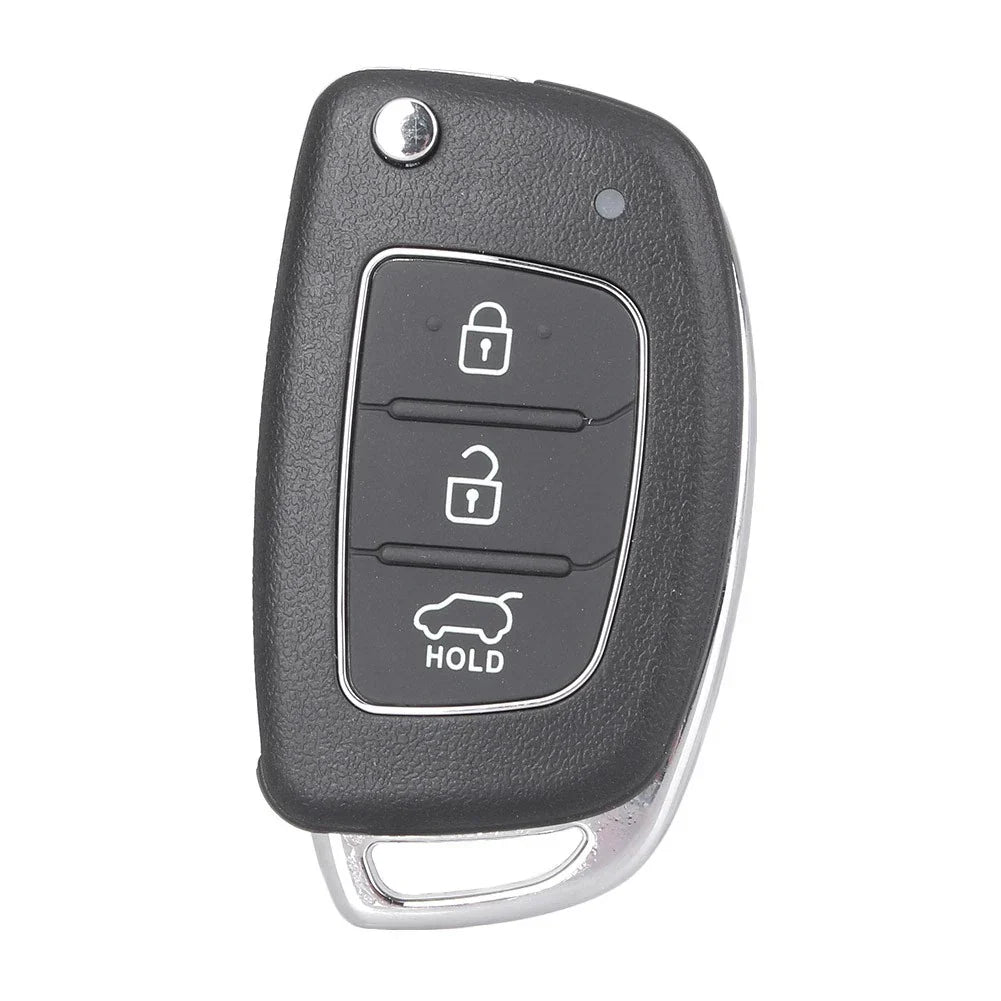 Flip Remote Key Fob Case Shell for 2013-2014 Hyundai Santa Fe (3 Buttons)