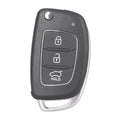 Flip Remote Key Fob Case Shell for 2013-2014 Hyundai Santa Fe (3 Buttons)