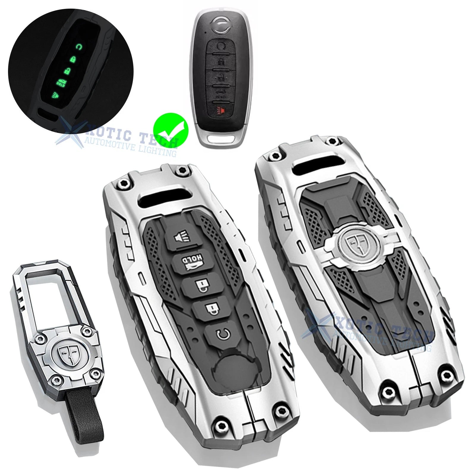 Heavy Duty Key Fob Case Protector for Nissan Kicks Sentra Versa (2000–2024)