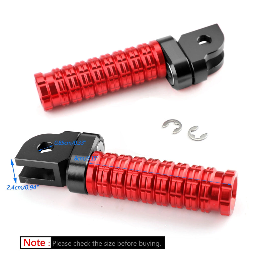 Front Footpegs for Yamaha MT-03 MT/FZ07 MT/FZ09 MT/FZ10 FZ8 FZ1 Tracer900 (2016–2023) Red