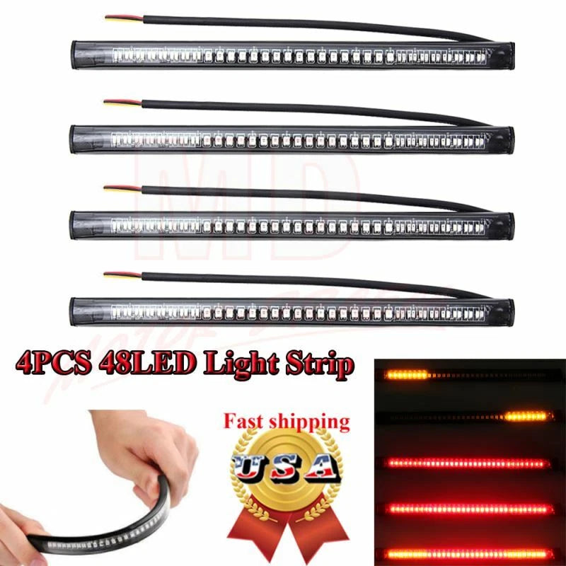 48 LED Turn Signal Brake Tail Light for Motorcycle (Universal)