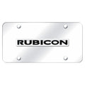 Chrome Name on Chrome License Plate - Officially Licensed for Jeep Rubicon