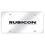 Chrome Name on Chrome License Plate - Officially Licensed for Jeep Rubicon