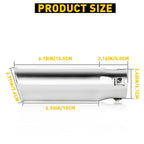 8.5" Clamp-on Exhaust Tip for Universal Vehicles (Stainless Steel)