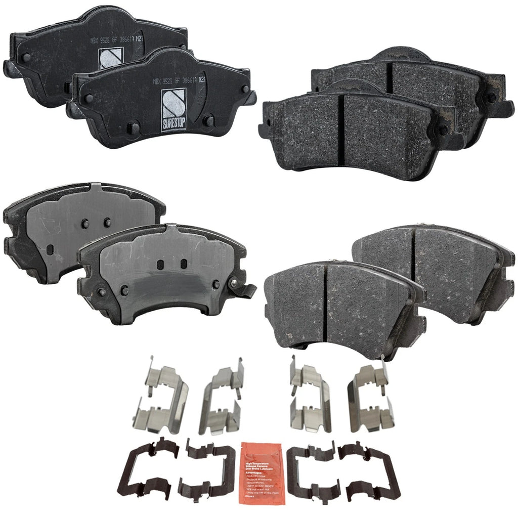 Set of 4 NAO Brake Pads for Chevrolet Caprice (2011–2017)
