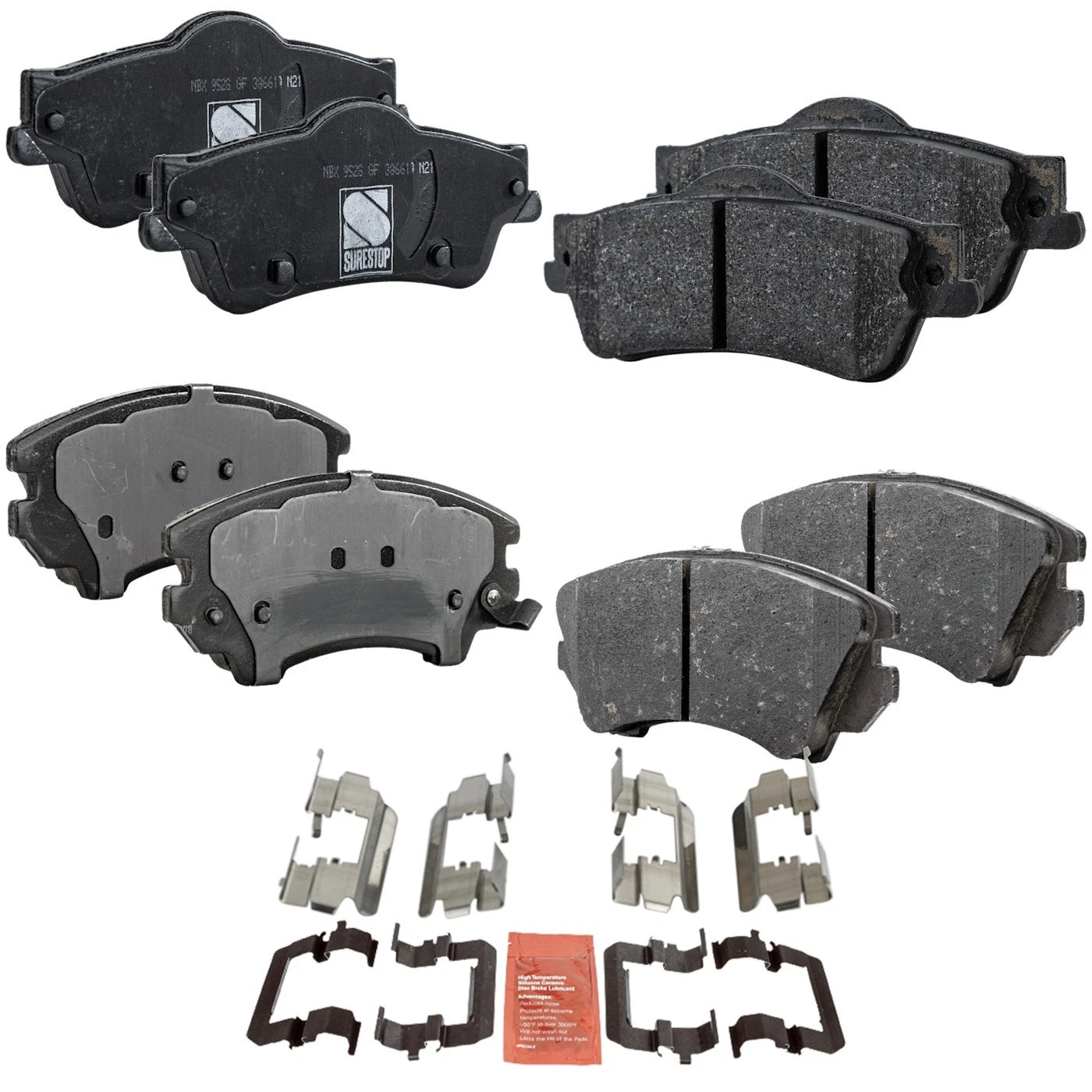 Set of 4 NAO Brake Pads for Chevrolet Caprice (2011–2017)