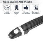 Door Handle Cover Trim for Toyota Highlander (2014–2019) Carbon Fiber Black