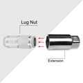 Set of 20 M12X1.5 Silver JDM Open End Cone Wheel Lug Nuts + Spline Lock + Key