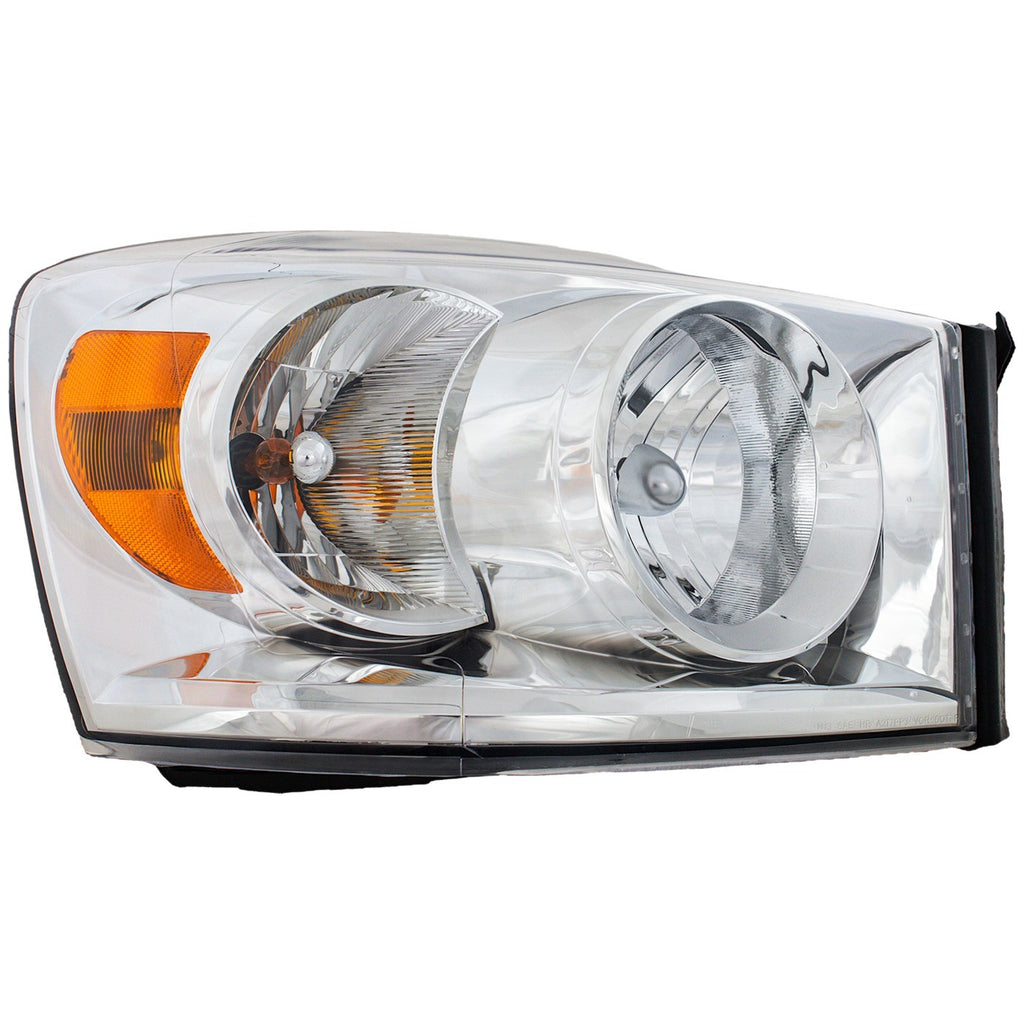 Headlight for Dodge Ram 1500 2500 3500 (2006–2009) Passenger Side with Bulb