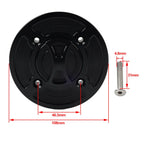 Black Fuel Gas Tank Cap Cover for APRILIA RSV1000 (2004-2008) Tuono V4R (2011-2017) RSV4 R