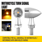 AUXITO 2410 LED Turn Signals for Universal Motorcycle (12V, Amber, Pair)