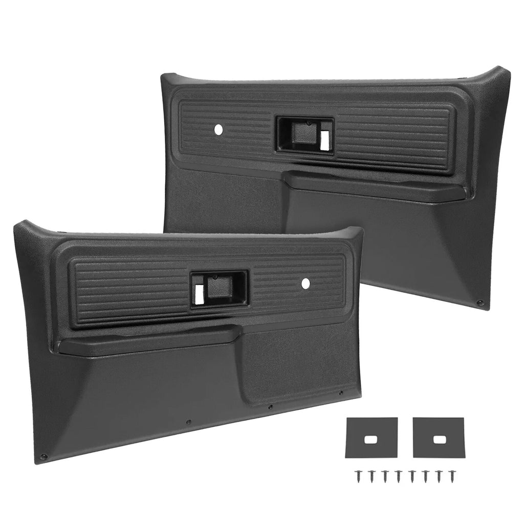 Set of 2 Black Inner Door Panels for Chevrolet GMC Truck (1977–1980)
