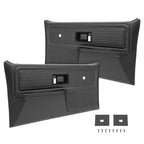 Set of 2 Black Inner Door Panels for Chevrolet GMC Truck (1977–1980)
