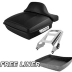 Matte Chopped Trunk Backrest Pad Mount Rack for Harley Electra Glide (2009–2013)