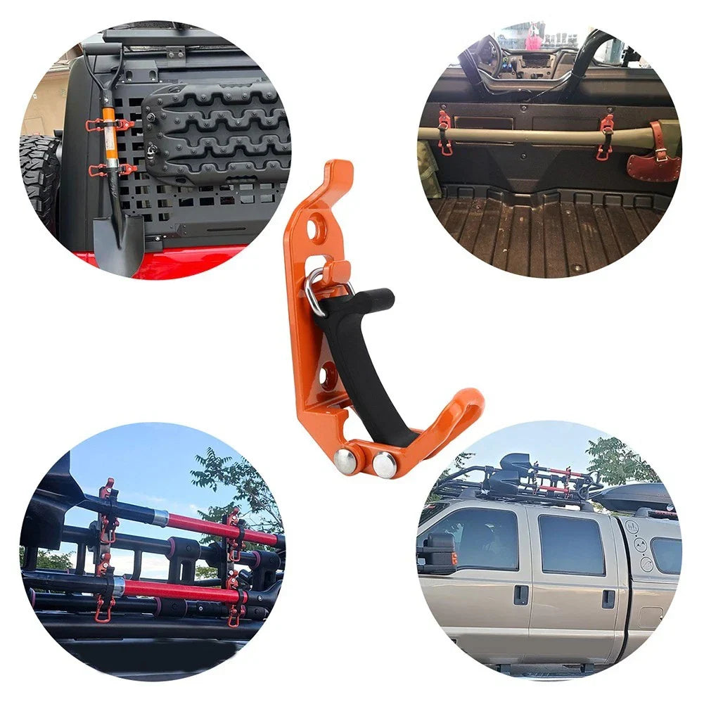 Rubber Clamp Shovel Holder Roof Rack 4 x Screws