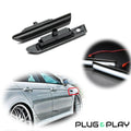Set of 2 Black Lens White Side Marker Signal Lights for Acura TL