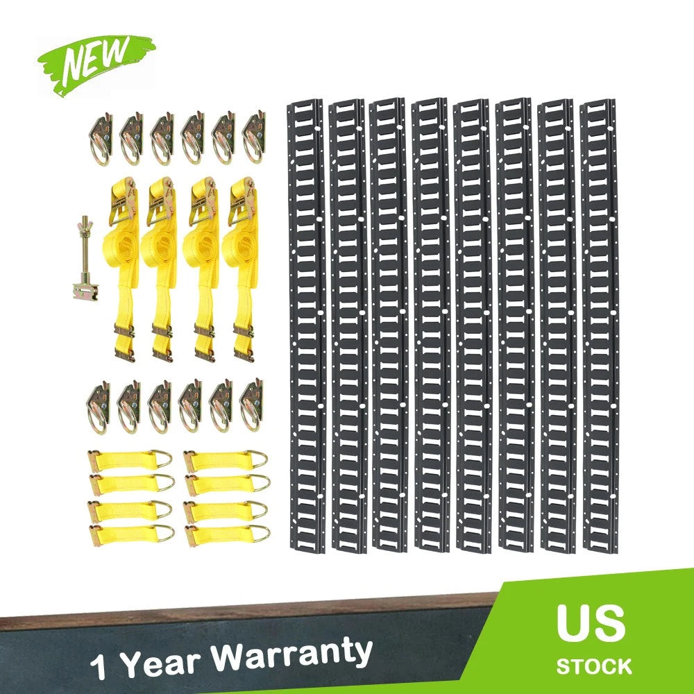 Set of 4 Heavy Duty E-Track Tie Down Straps for Multiple Vehicles (YYYY–YYYY)