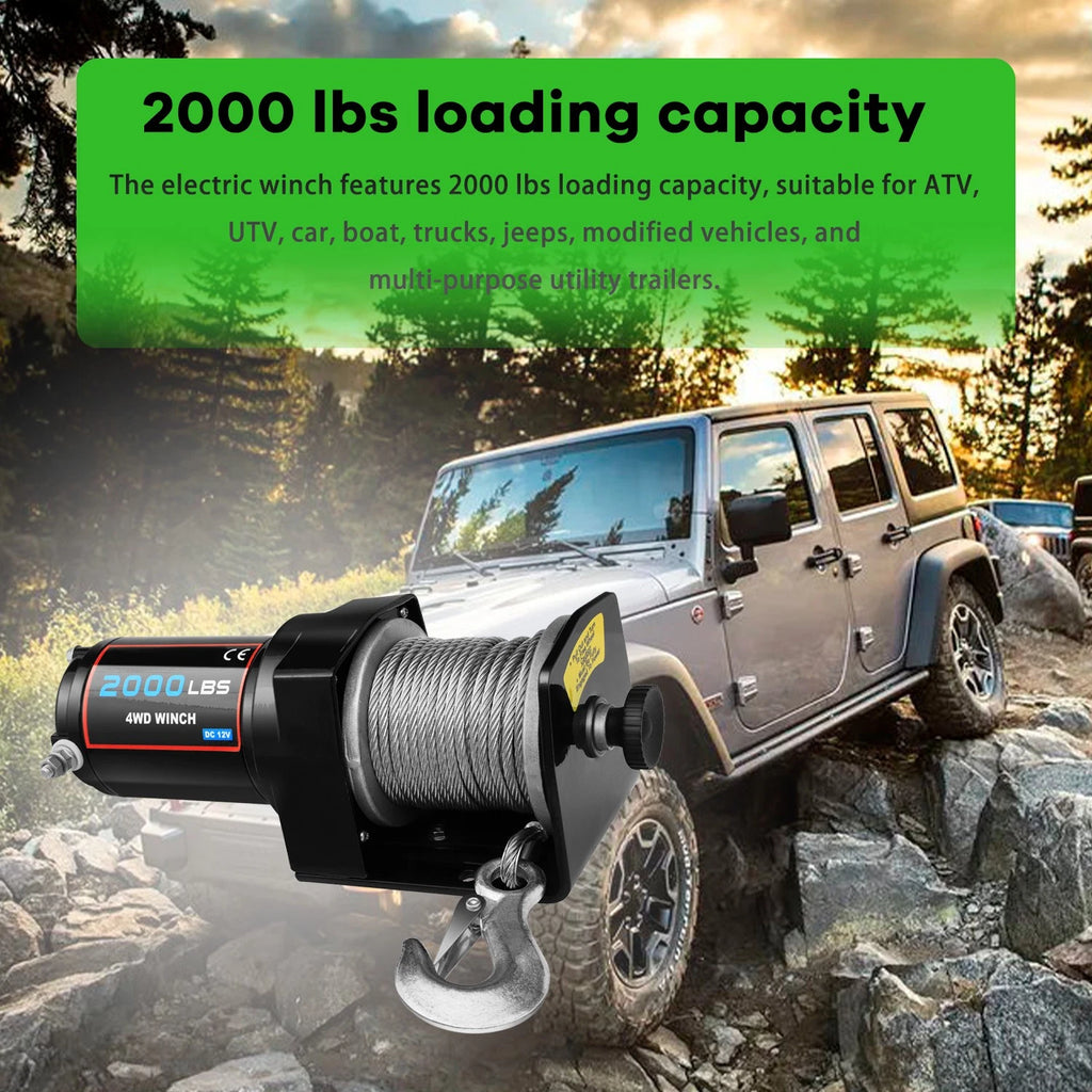2000LBS Electric Winch for Truck Trailer (2000–2000)