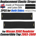 Set of 2 Convertible Top Bands Straps for Nissan 350Z Roadster (2003–2009)