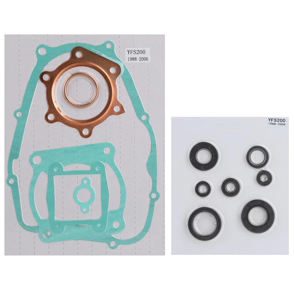 Complete Engine Gasket Kit Set w/Oil Seals for Yamaha Blaster YFS200 (1988–2005)