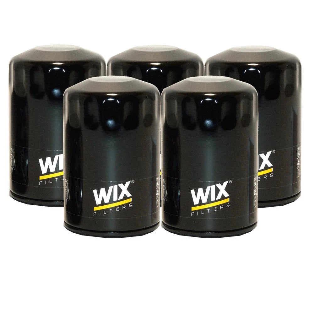 Set of 5 Wix 51522 Engine Oil Filters for (Spin-On)