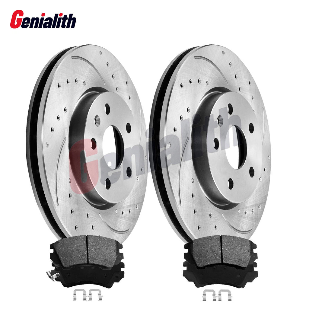 Front Drilled Brake Rotors & Pads for Chevy Camaro (2010–2015) & Buick LaCrosse (2016)