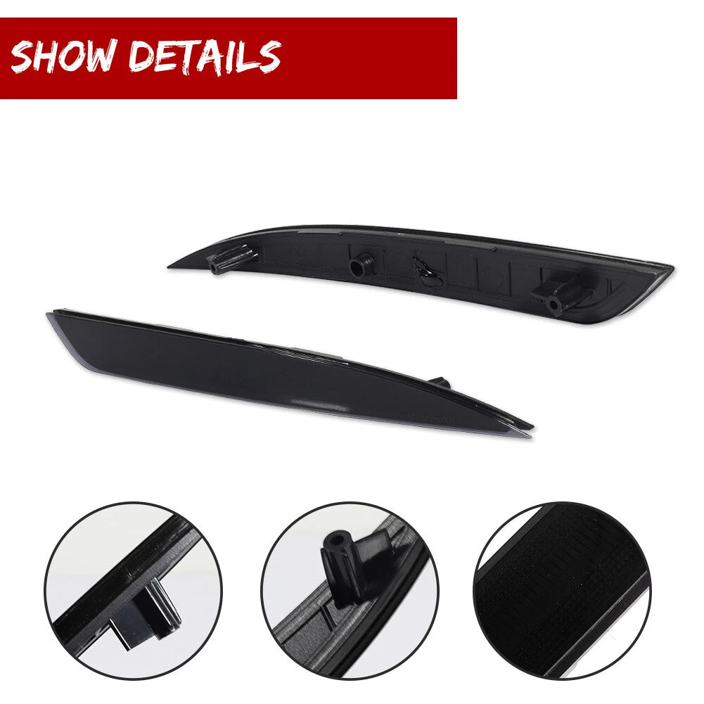 2X Smoked Lens Rear Bumper Reflector Lights for Kia Optima (2016–2018)