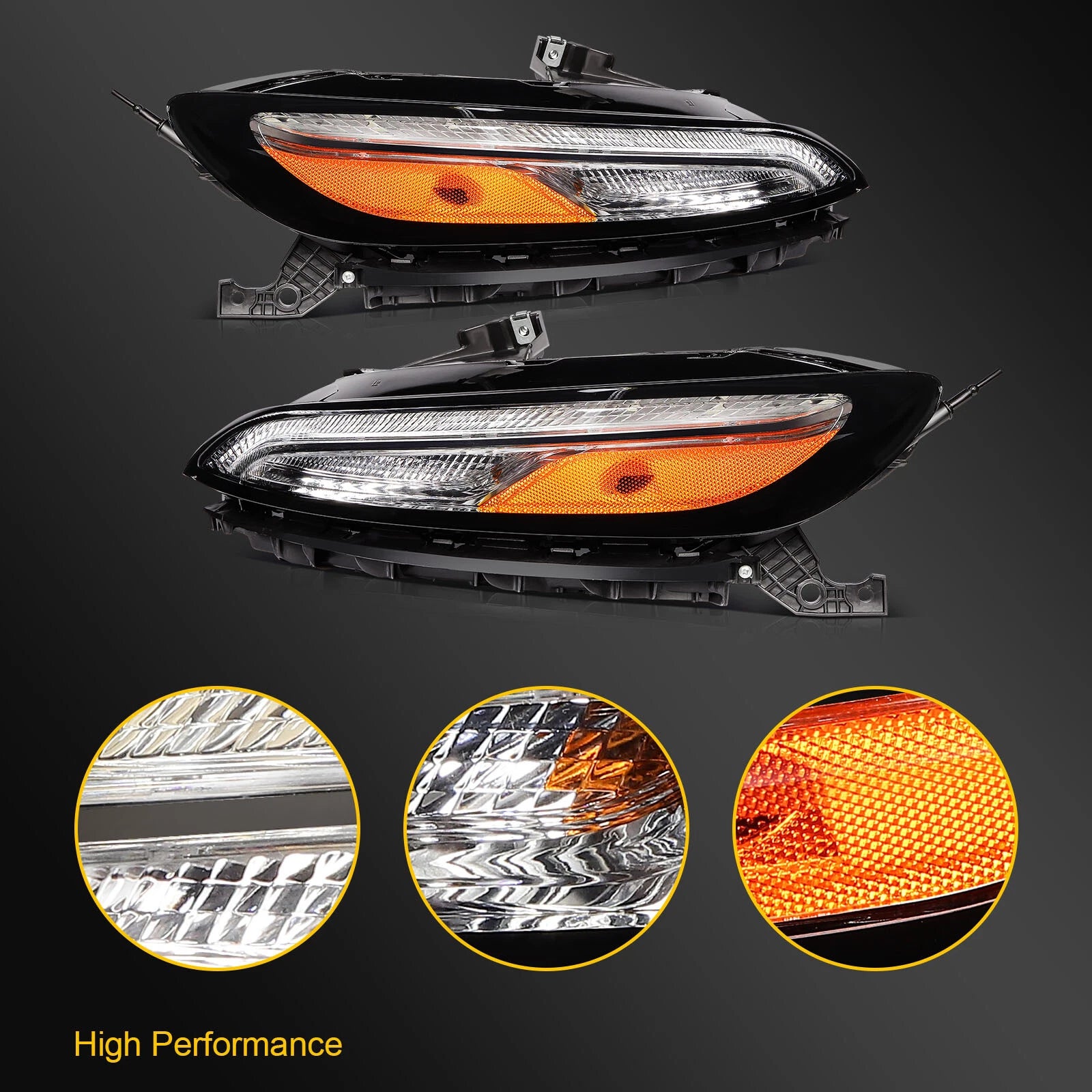 Headlamp Pair for Jeep Cherokee (2014–2018)